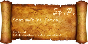 Szathmári Petra névjegykártya